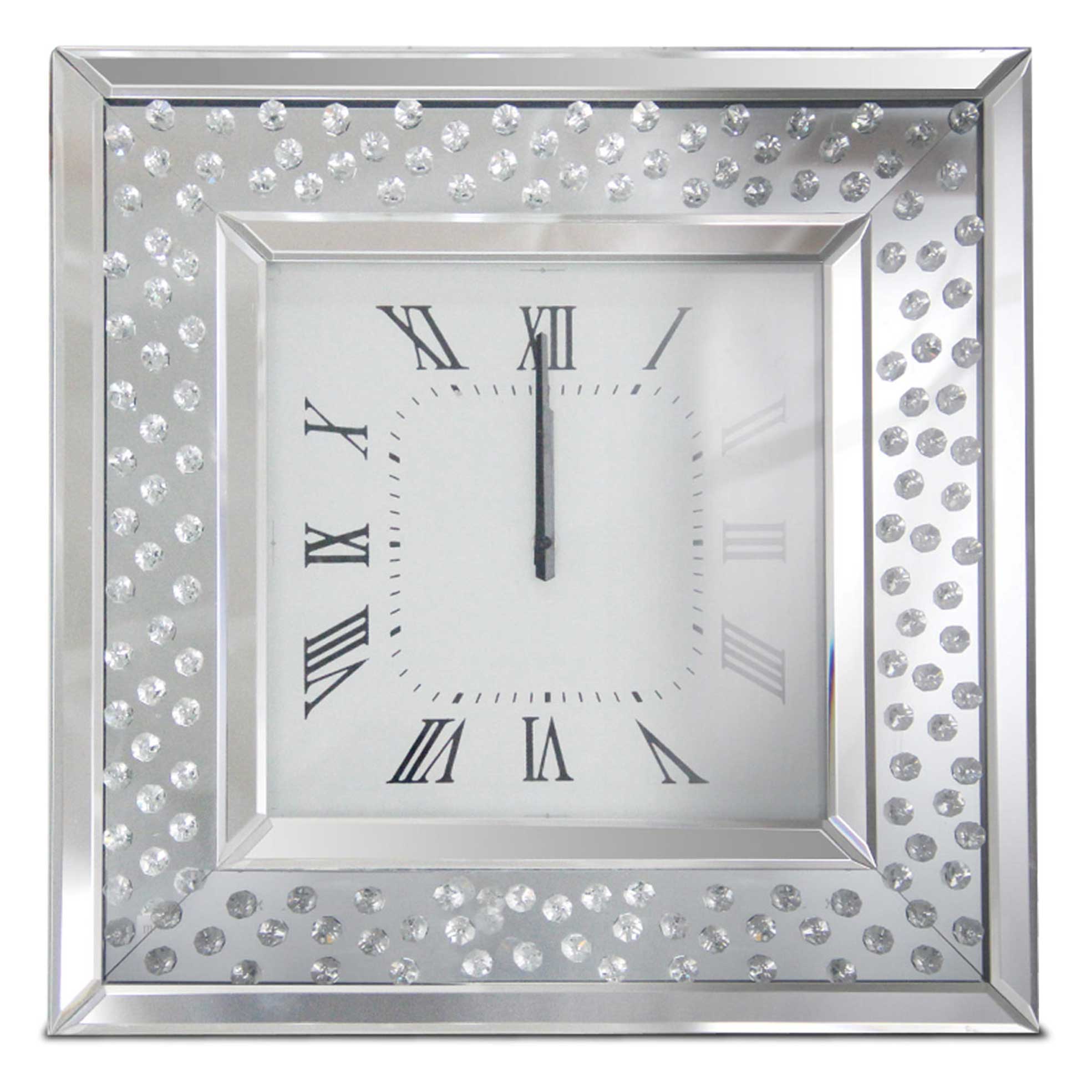 Reloj de pared cuadrado Montreal con cristal