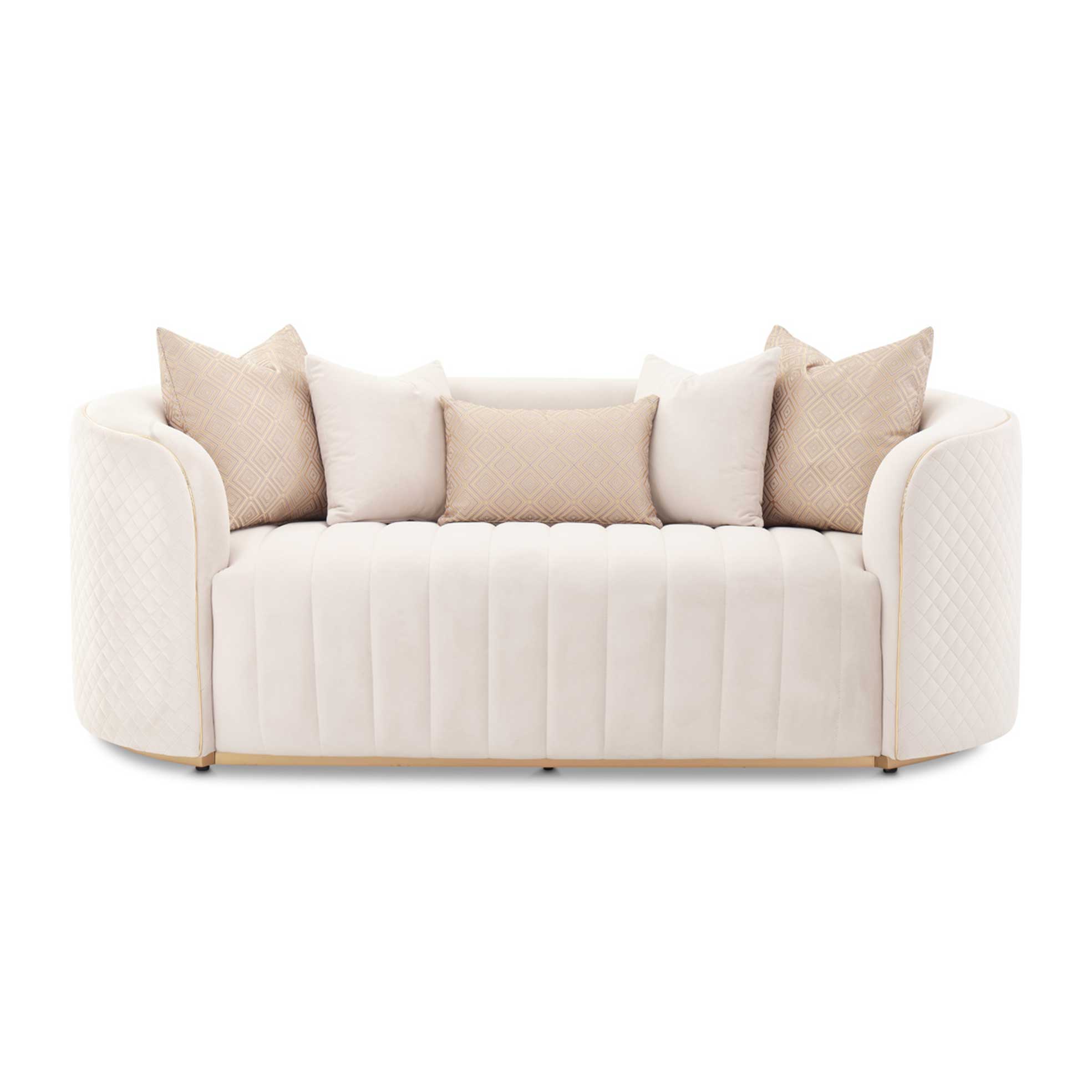 Ariana Loveseat Beige Gold