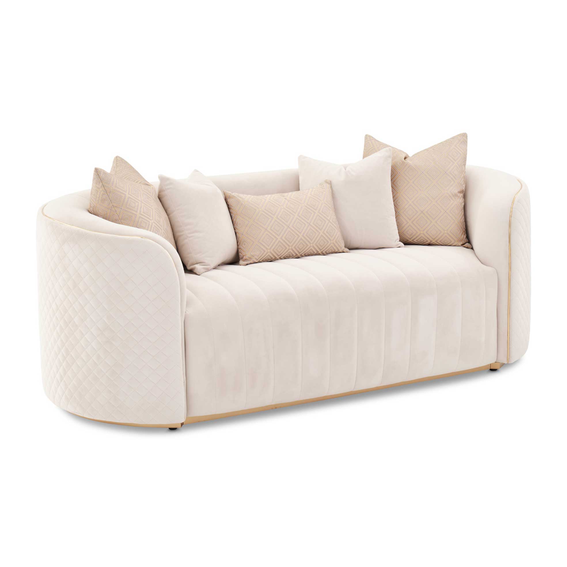 Ariana Loveseat Beige Gold - Image 2