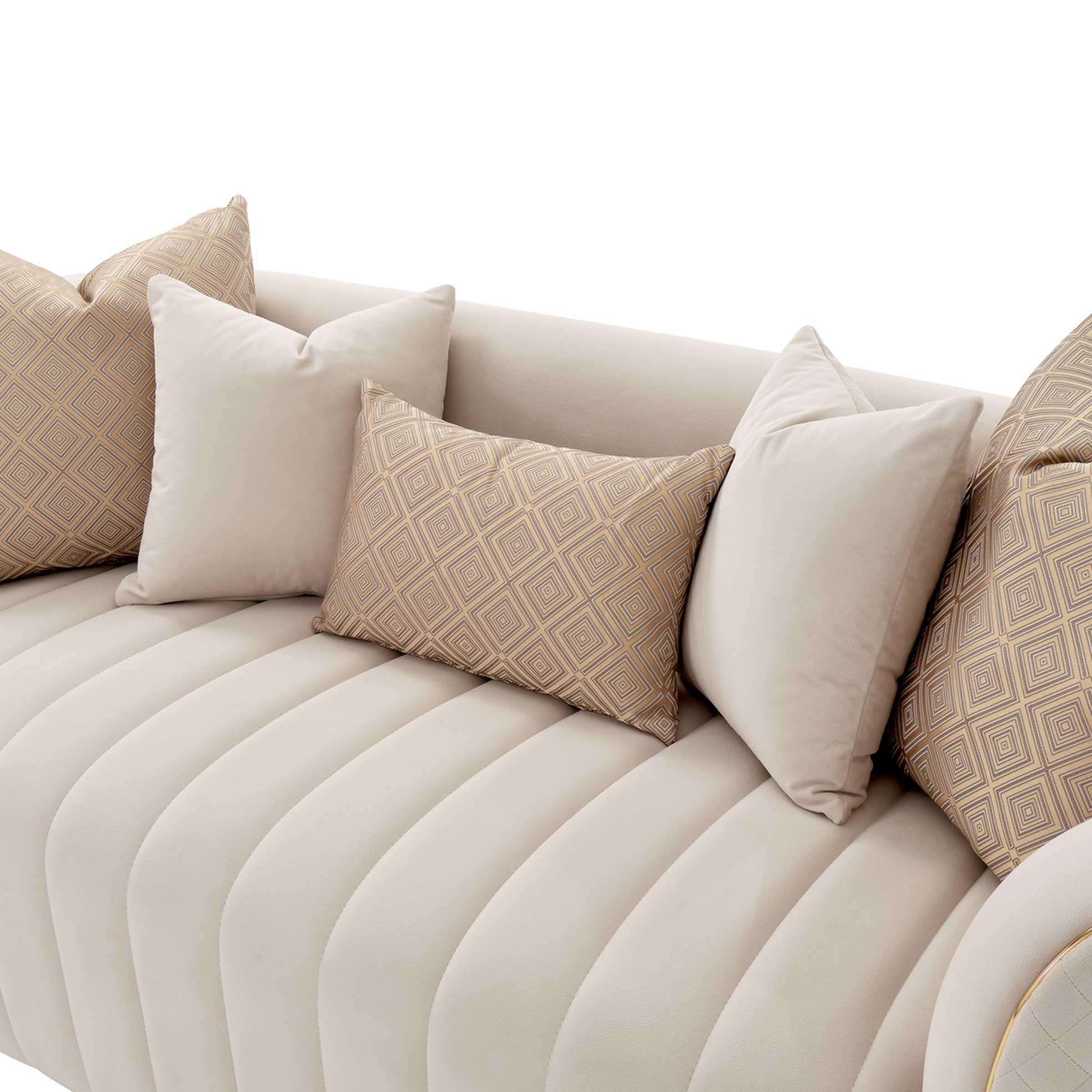 Ariana Loveseat Beige Gold - Image 5