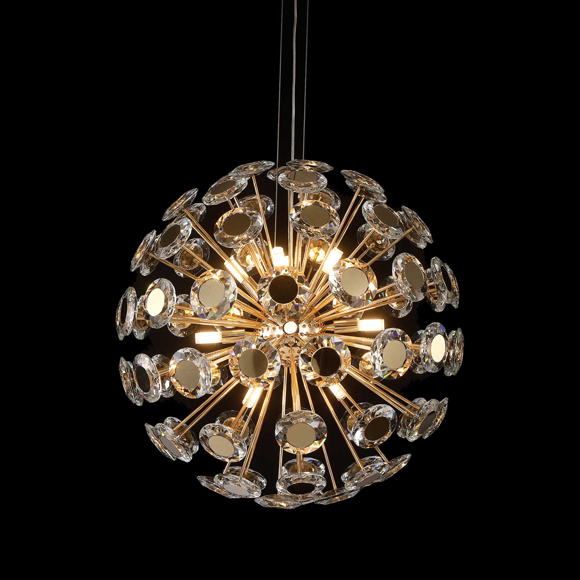 Candil Esfera Dorada Chica 12 Luces